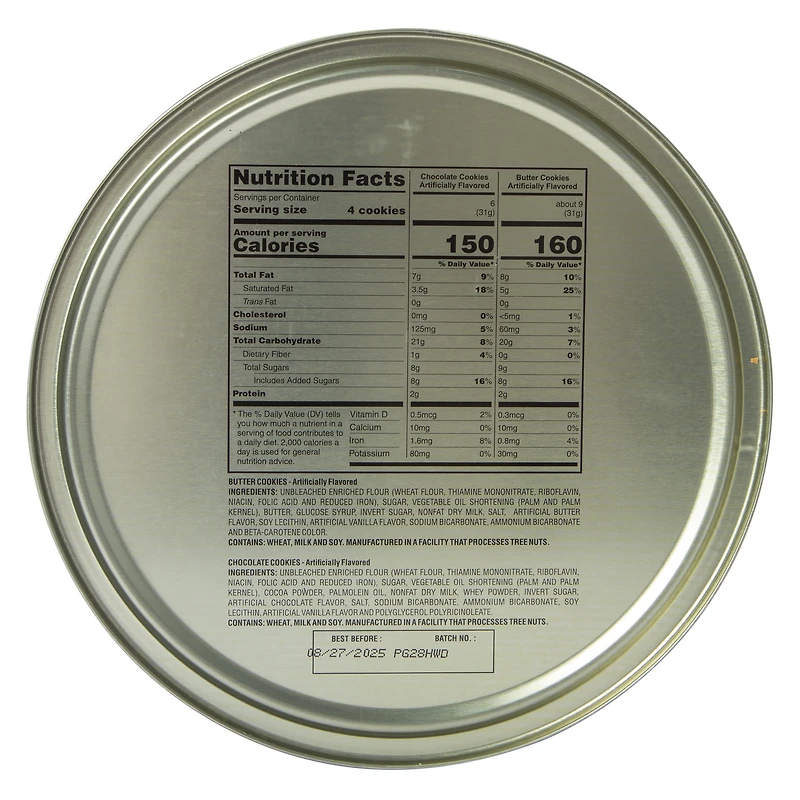 'Let It Snow' Holiday Butter & Chocolate Cookies Tin 16oz