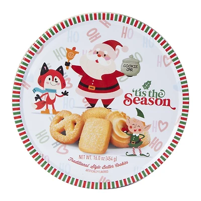 'Tis The Season' Holiday Butter Cookies Tin 16oz