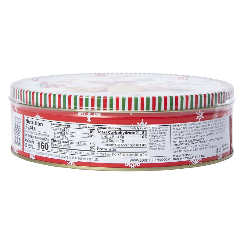 'Tis The Season' Holiday Butter Cookies Tin 16oz