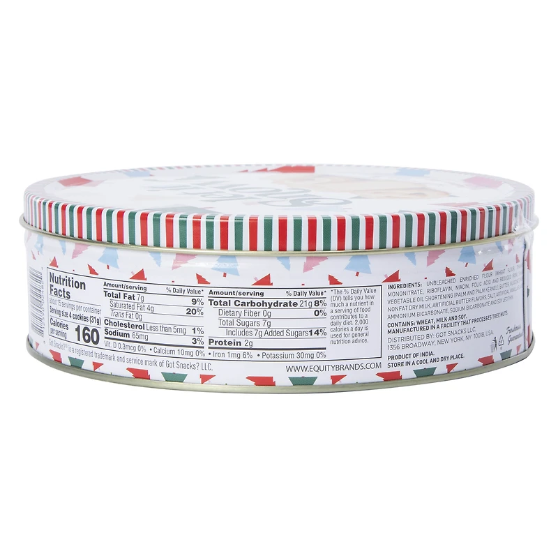 'Let It Snow' Holiday Butter Cookies Tin 16oz