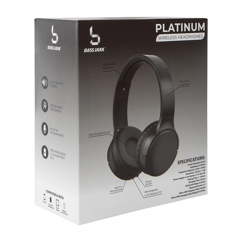 platinum bluetooth® wireless headphones