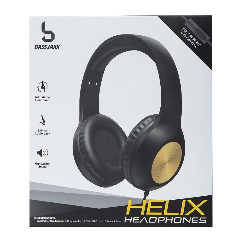 Helix Wired Headphones With Microphone