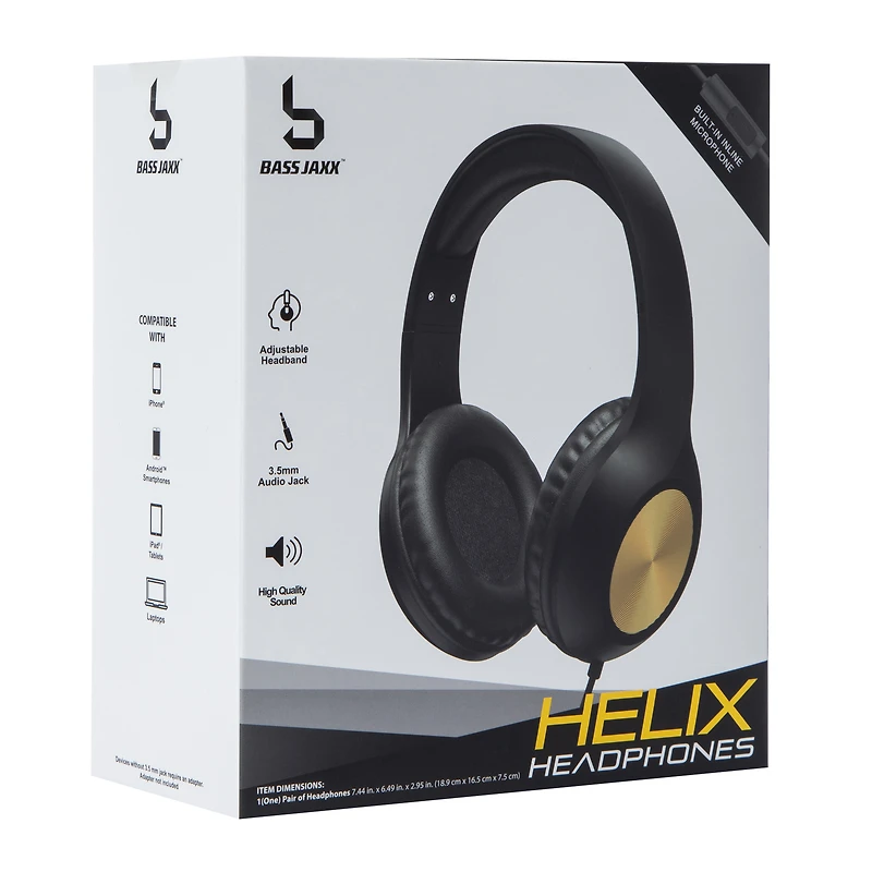 Helix Wired Headphones With Microphone