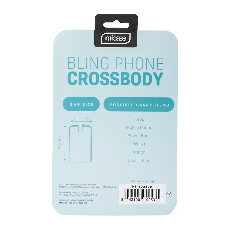 Fashion Bling Phone Crossbody Bag