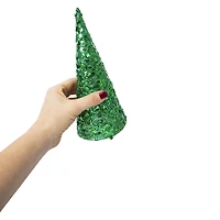 Sequin Cone Christmas Tree 9in