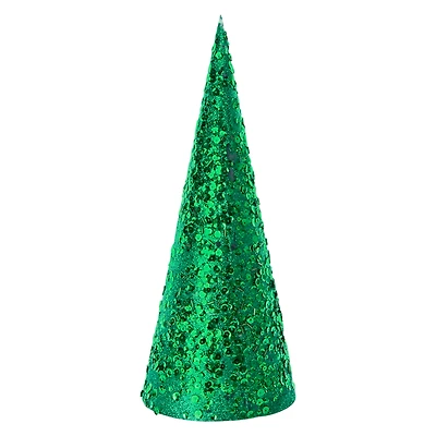 Sequin Cone Christmas Tree 13in