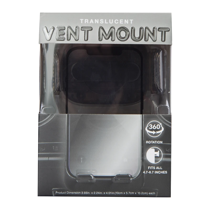 Translucent Car Vent Mount For Smartphones