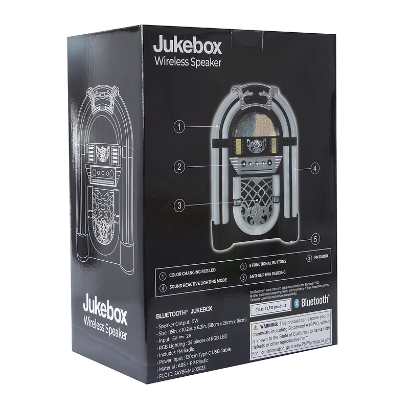 Bluetooth® LED Jukebox Speaker 15in