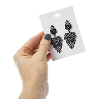Gothic Filigree Dangle Earrings