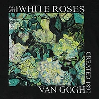 Vincent Van Gogh Vase With White Roses Graphic Tee