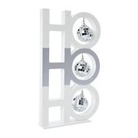 'Ho Ho Ho' Disco Ball Wood Tabletop Sign 10.14in
