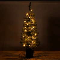 4ft Potted Artificial Christmas Tree With Lights