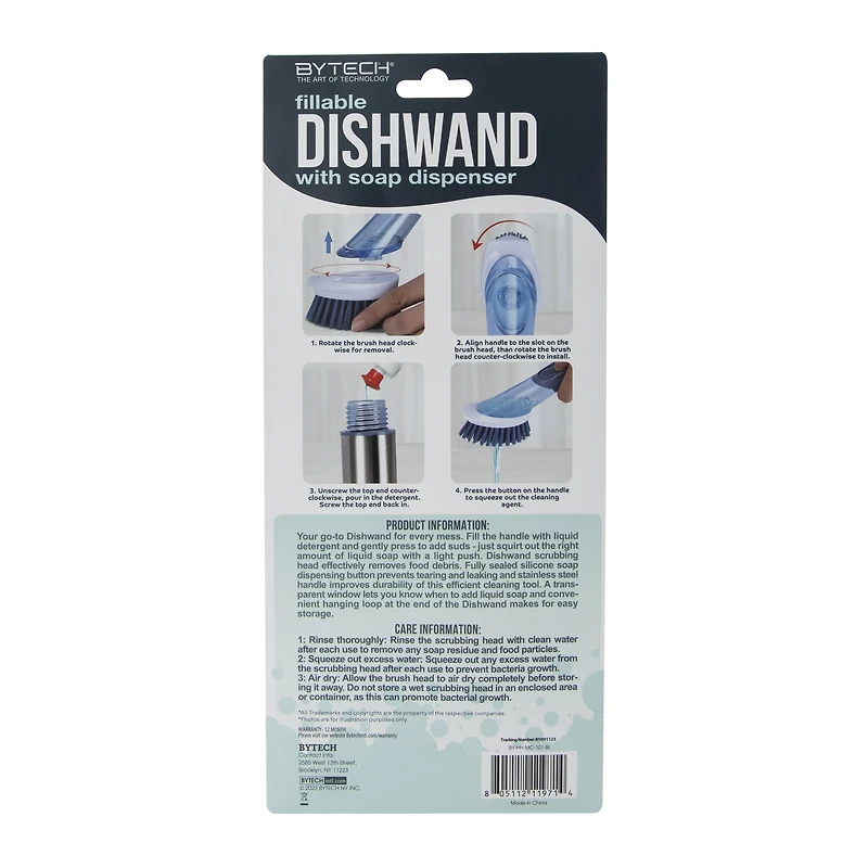 Fillable Dishwand With Soap Dispenser