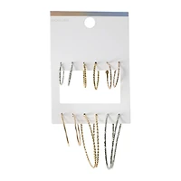 Earrings Set, 6 Pairs