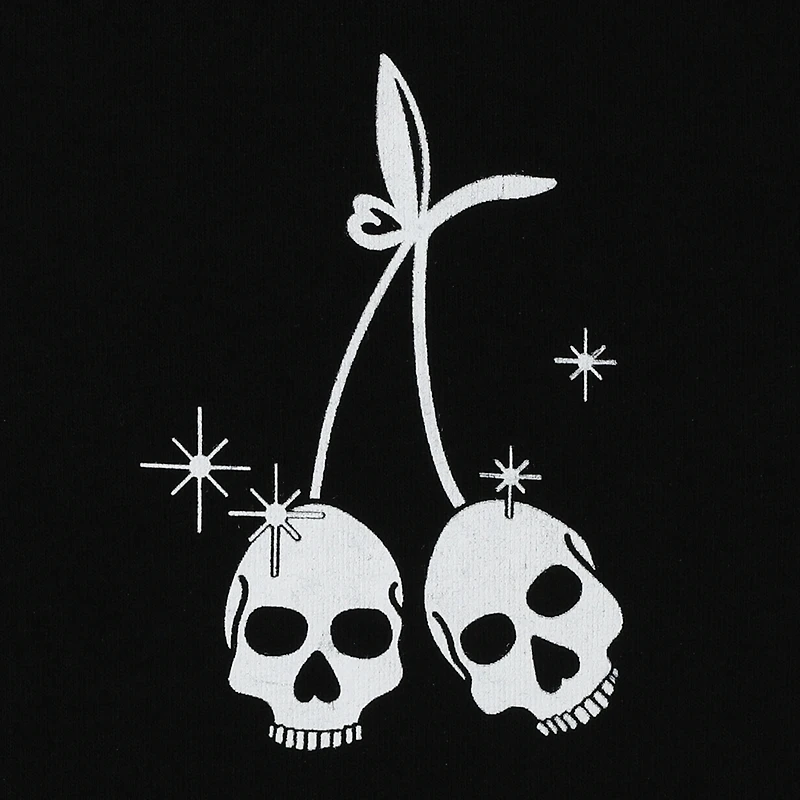 cherry skulls graphic tee