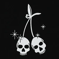 cherry skulls graphic tee