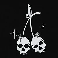 cherry skulls graphic tee