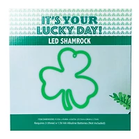 LED Shamrock Wall Light 9.33in x 9.44in