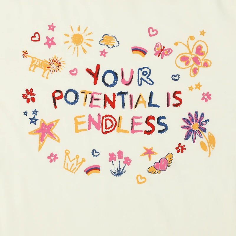 juniors 'your potential is endless' graphic tee