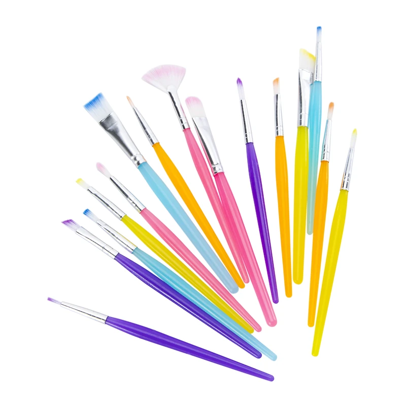 Jelly Handle Paint Brush Set 15-Piece