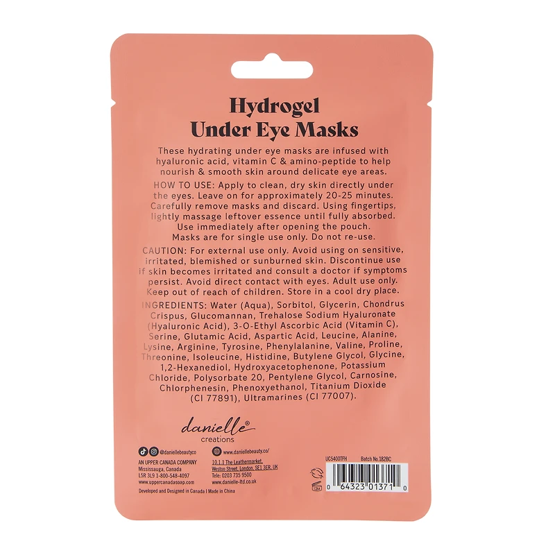 Danielle Creations® Hydrogel Under Eye Masks 2-Count
