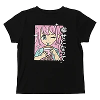 Juniors Anime Boba Graphic Tee