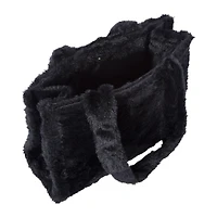 faux fur mini tote bag 10.5in x 8in