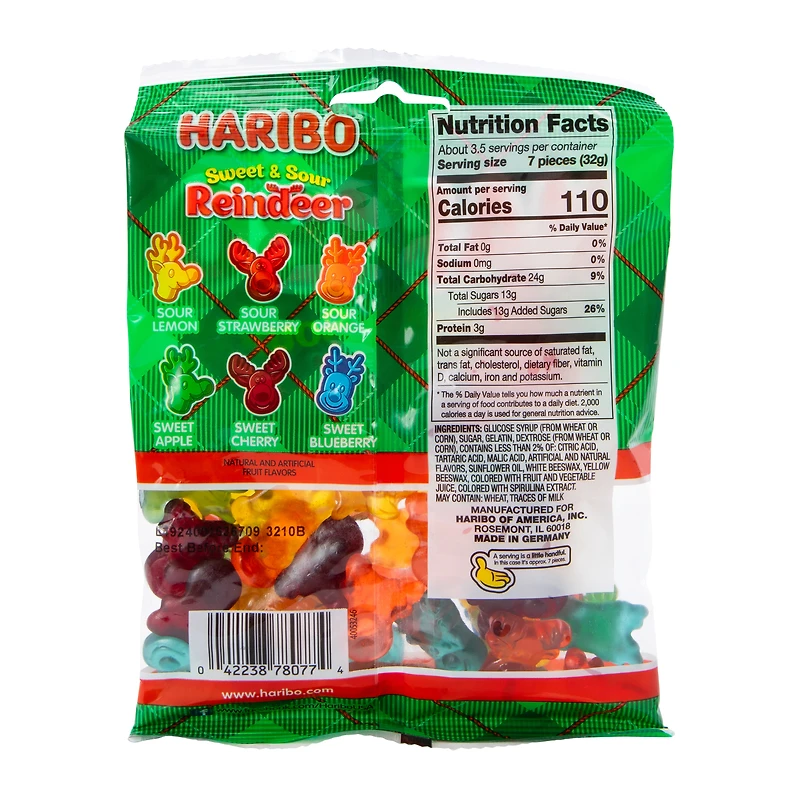 Haribo® Sweet & Sour Reindeer Gummies