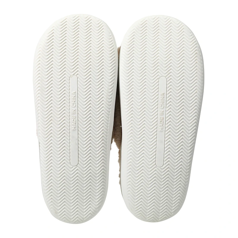 Ladies Faux Fur Fuzzy Slide Sippers