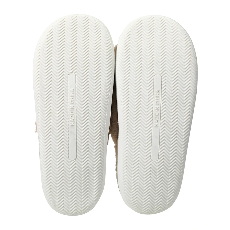 Ladies Faux Fur Fuzzy Slide Sippers