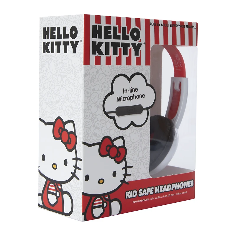 Hello Kitty® Kid-Safe Wired Headphones With Mic