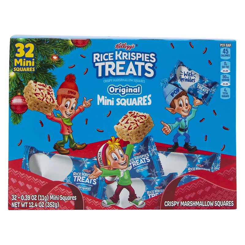holiday rice krispies treats® original mini squares 32-count