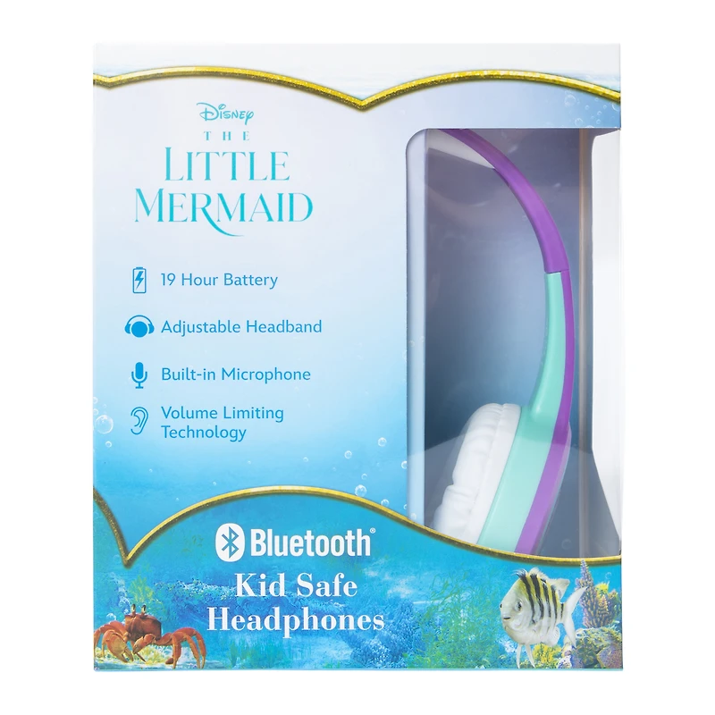 Disney The Little Mermaid Theatrical Release Kid-Safe Bluetooth® Headphones With Mic