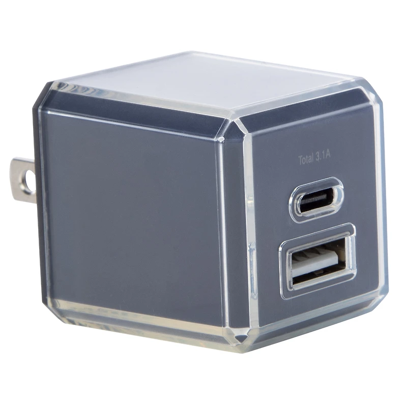 USB-A & USB-C Dual Wall Charger 3.1 Amp