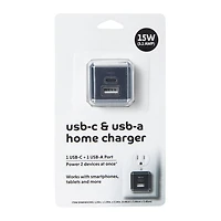 USB-A & USB-C Dual Wall Charger 3.1 Amp