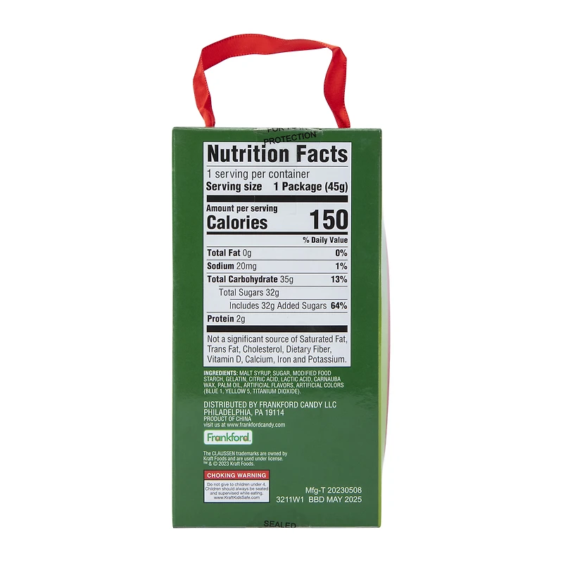 Claussen™ Pickle Holiday Tin Ornament With Gummy Candy