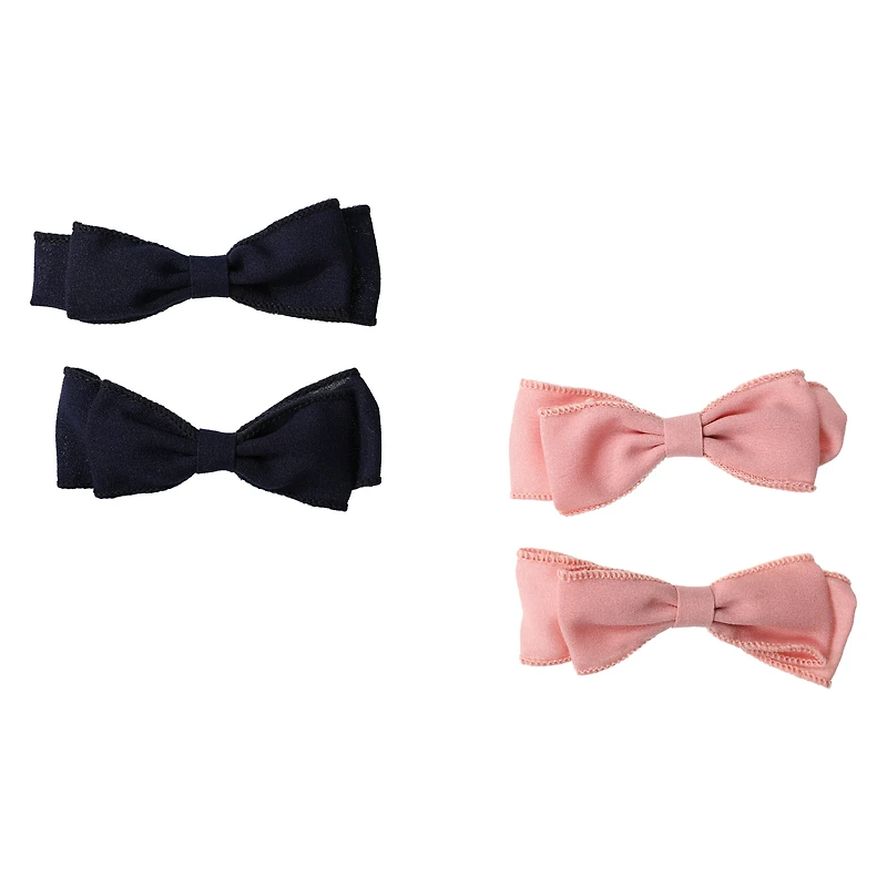 Fabric Bows Hair Accessories 4-Pack