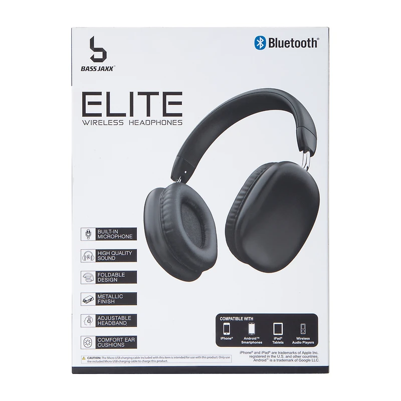 Bluetooth® Elite Wireless Headphones With Mic