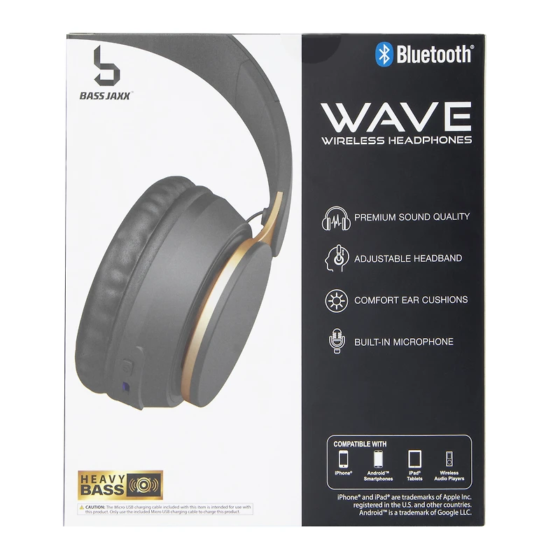 Wave Bluetooth® Wireless Headphones With Mic