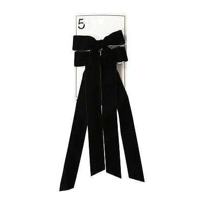 Velvet Long Tail Hair Bow Clips 2-Pack