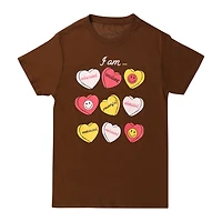Candy Heart Inspirational Message Graphic Tee