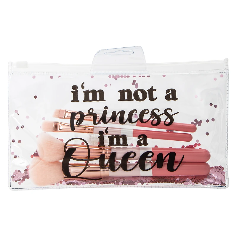 Pink Makeup Brush Set With Reusable Bag