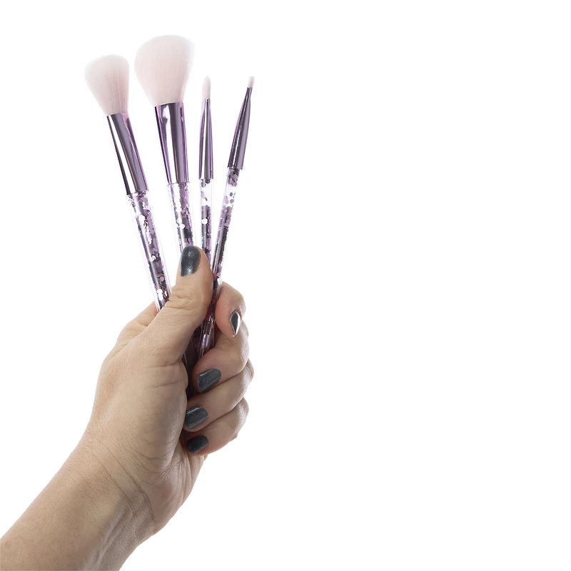 Glitter Makeup Brush Set With Reusable Bag