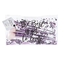Glitter Makeup Brush Set With Reusable Bag