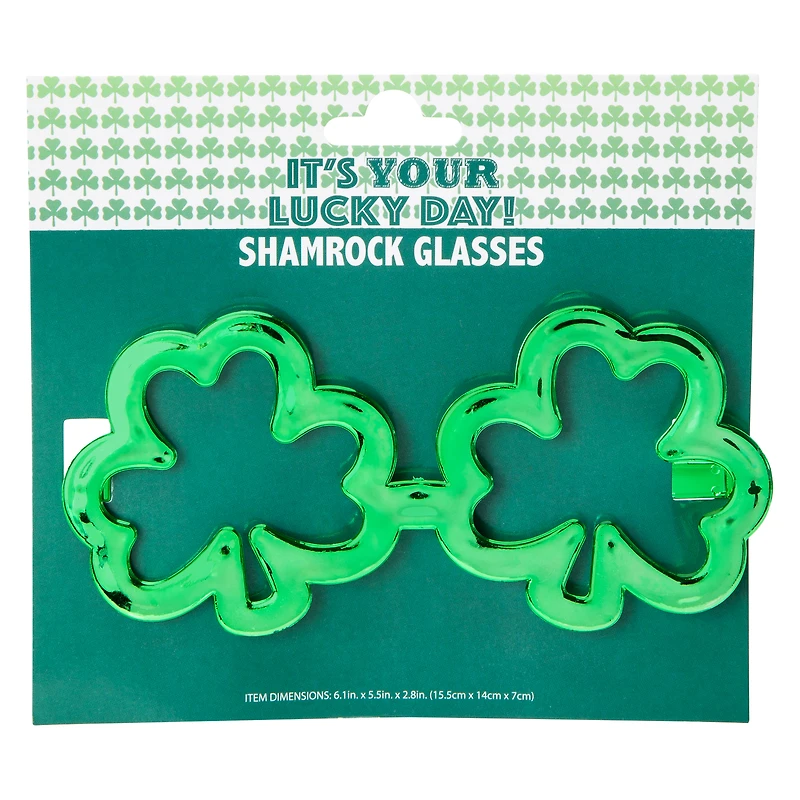 St. Patrick's Day Shamrock Glasses