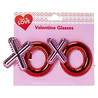 Valentine's Day XOXO Novelty Glasses