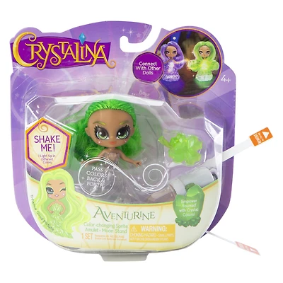 Crystalina™ Aventurine Color-Changing Sprite Doll