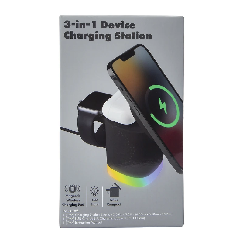 3-In-1 Wireless Device Charging Station