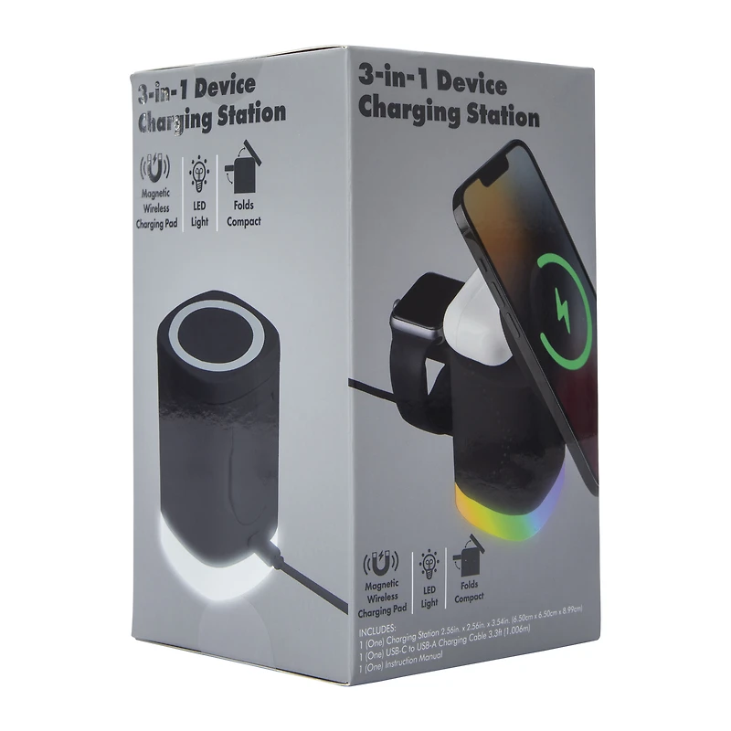 3-In-1 Wireless Device Charging Station
