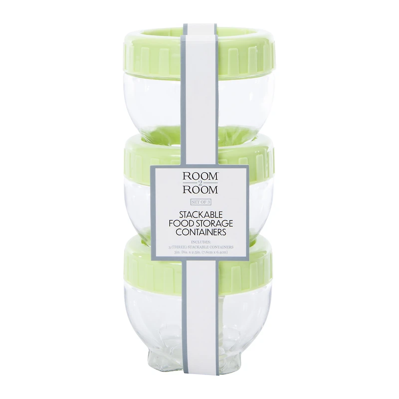 Stackable Food Storage Containers 3-Count